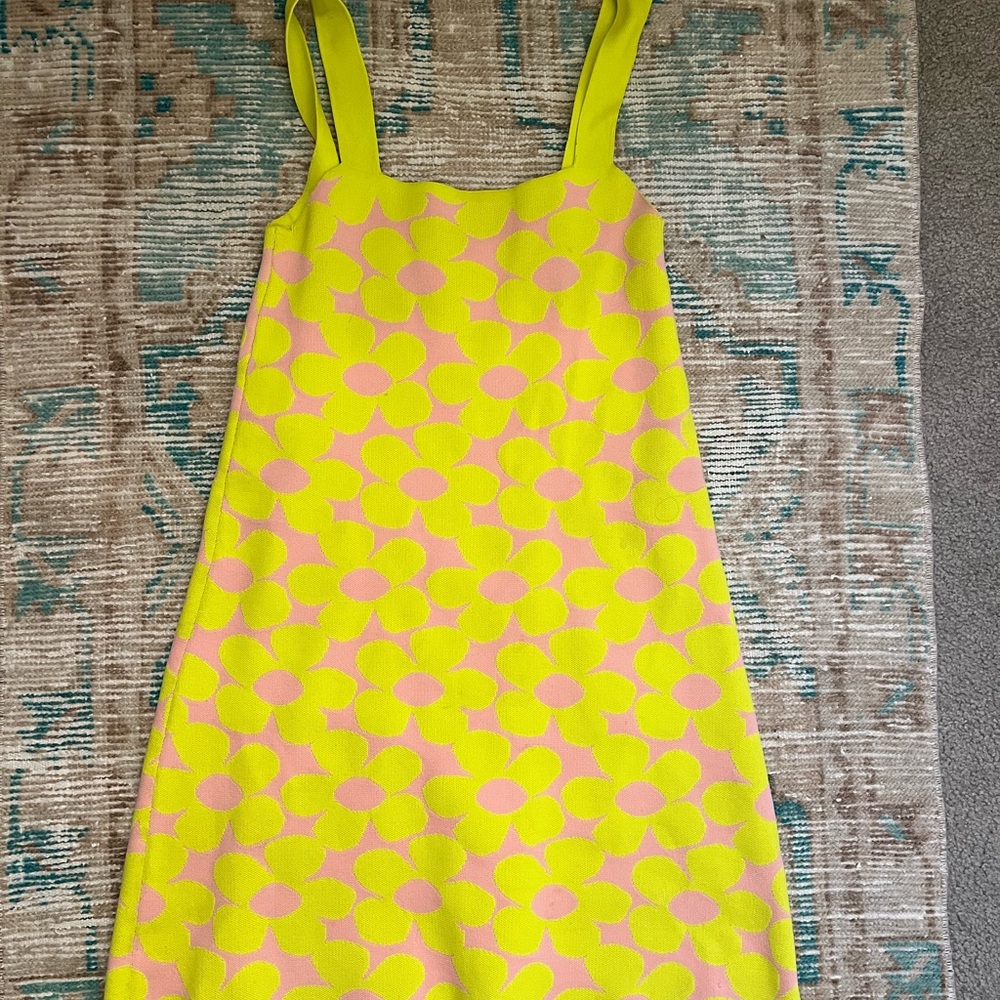 Zara Yellow and Pink Floral Mini Dress